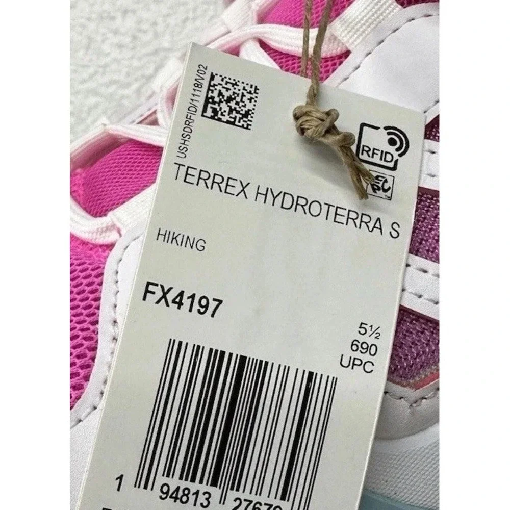New Big‎ Girl's Size 5 Adidas Terrex Hydroterra Shandal - Pink/Sky Blue/White